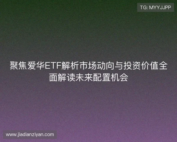 聚焦爱华ETF解析市场动向与投资价值全面解读未来配置机会